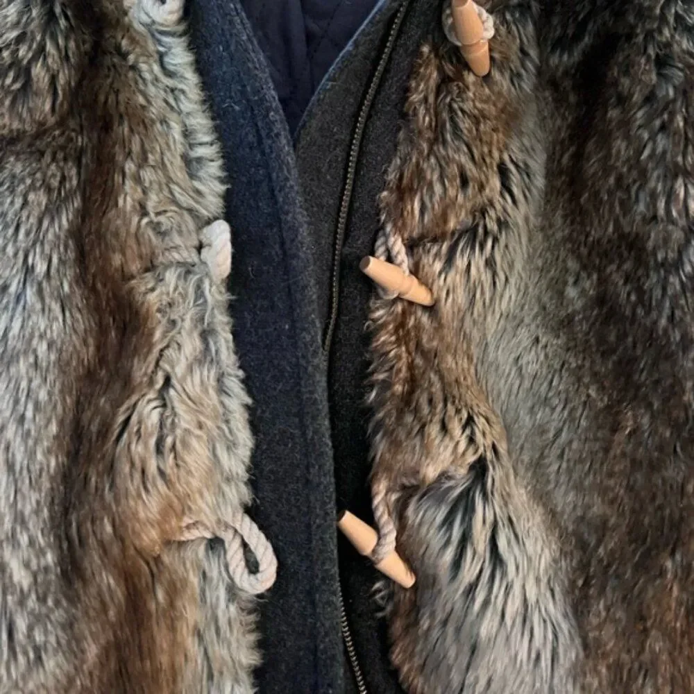 J.Crew Cuts Grey Wool Coat‎ Size 14